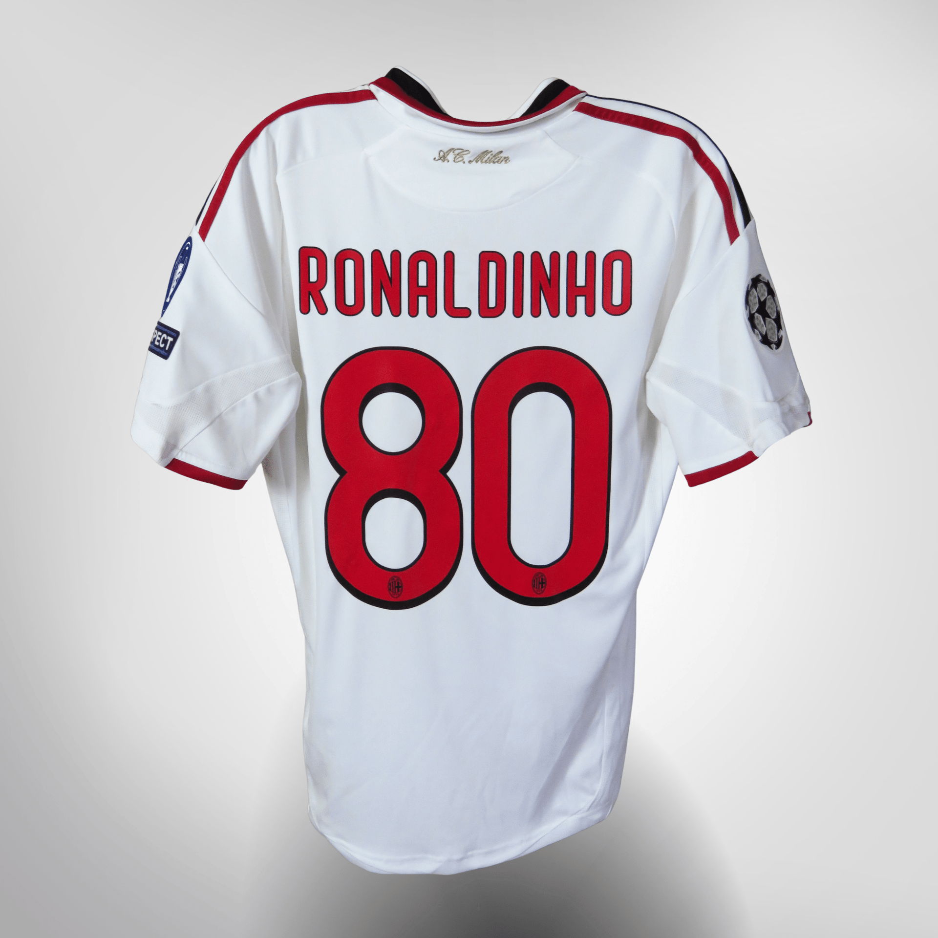 ACミラン RONALDINHO 80番 シャツ AC Milan 2009-10 Away Ronaldinho #80 Shirt S – Nostalgic Football