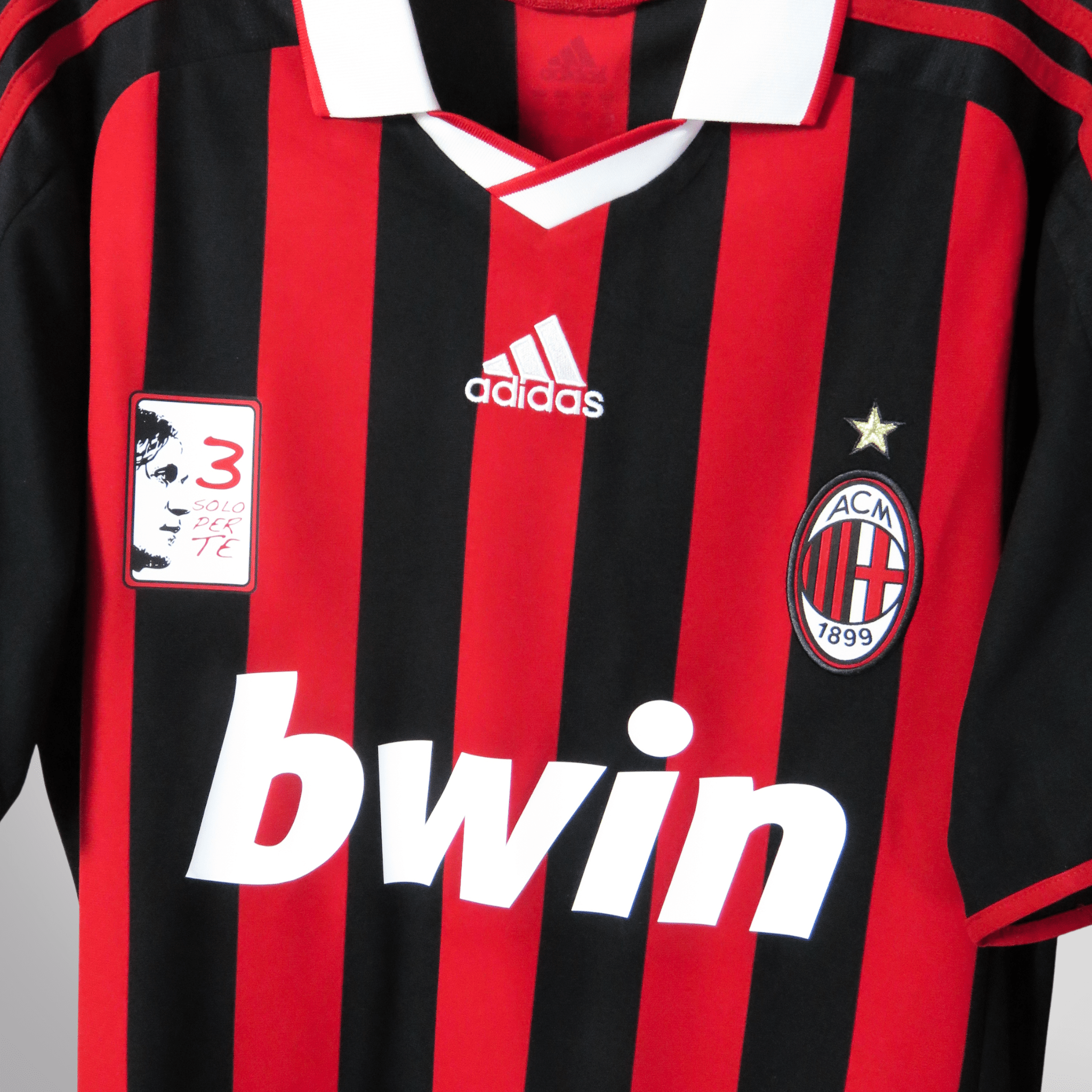 AC Milan 2009-10 Home Maldini #3 'Solo Per Te' Shirt M