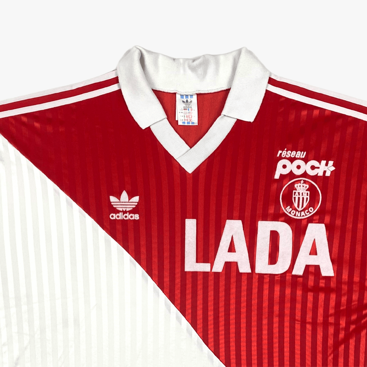 Authentic Adidas AS Monaco 1990-1991 Home shirt, size L | Nostalgic Football Shirts