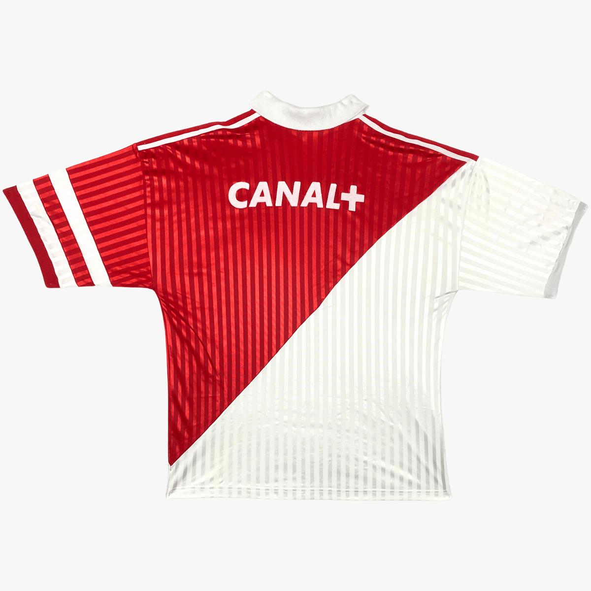 Retro AS Monaco 1990-1991 Home football jersey by Adidas, size L | Nostalgic Football Shirts
