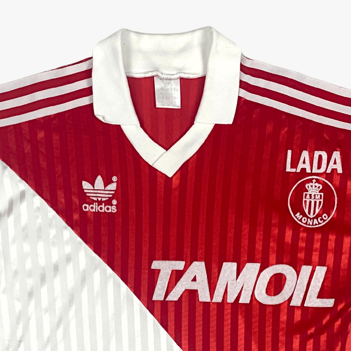 Authentic Adidas AS Monaco 1991-1992 Home shirt, size S | Nostalgic Football Shirts