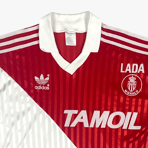 Authentic Adidas AS Monaco 1991-1992 Home shirt, size S | Nostalgic Football Shirts
