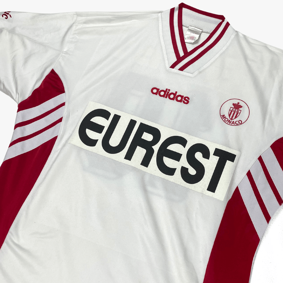 Retro AS Monaco 1995-1996 Away football jersey by Adidas, number 10, size XL | Nostalgic Football Shirts