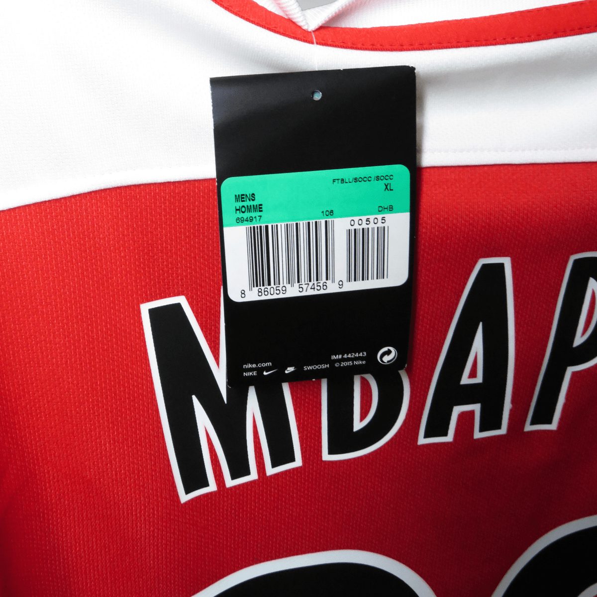 Authentic Nike AS Monaco 2016-2017 Home shirt, Mbappé on the back, size XL, brand new with tags | Nostalgic Football Shirts