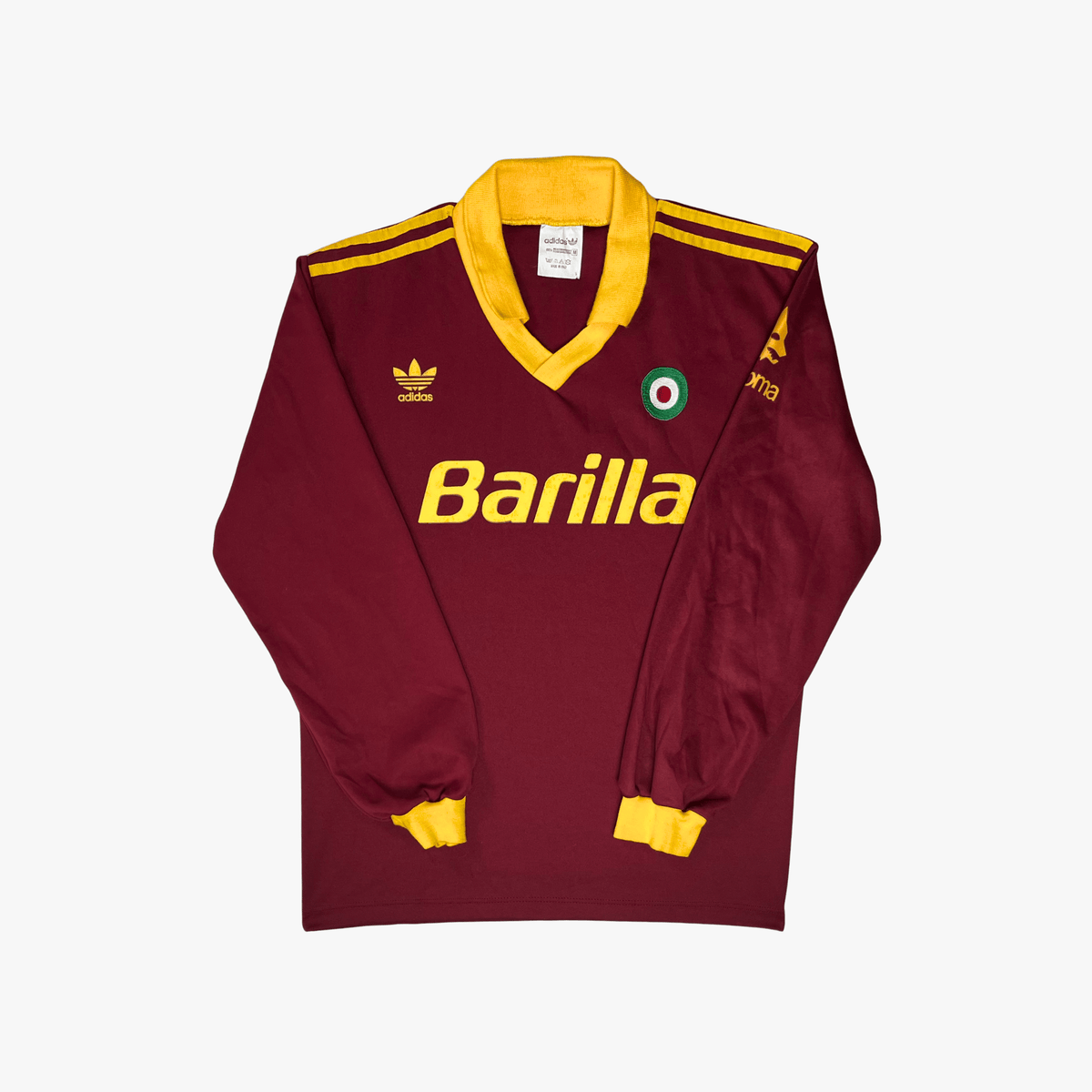 Vintage AS Roma 1991-1992 Home longsleeve football shirt, size M | Nostalgic Football Shirts