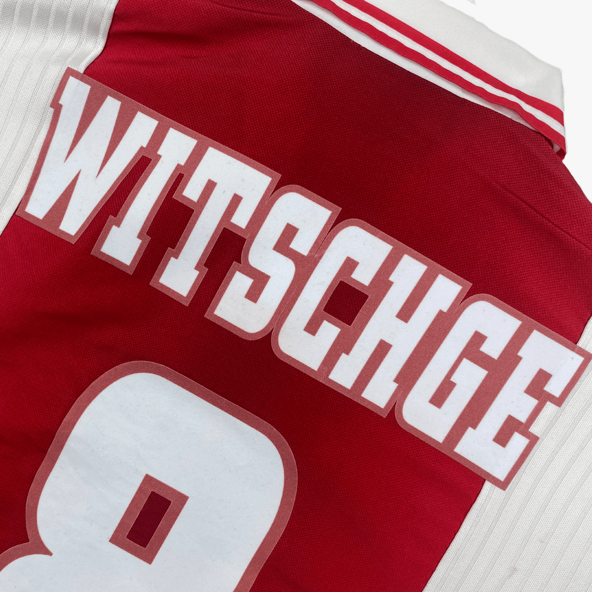 Retro Ajax 1997-1998 Home football jersey by Umbro, Witschge 8, size S | Nostalgic Football Shirts