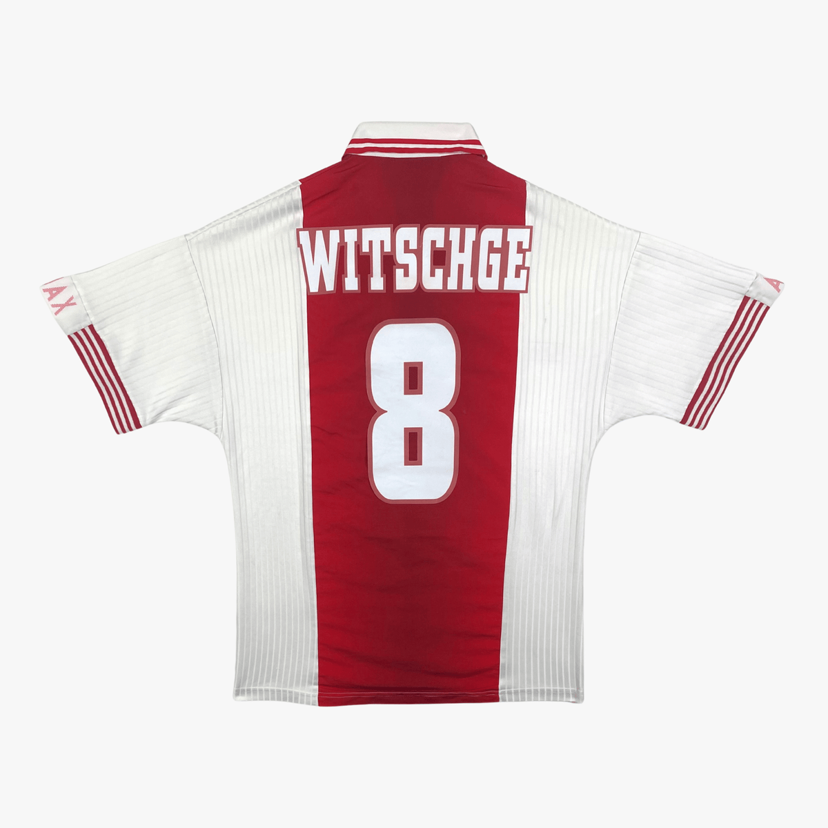 Vintage Ajax 1997-1998 Home football shirt with Witschge 8 print, size S | Nostalgic Football Shirts
