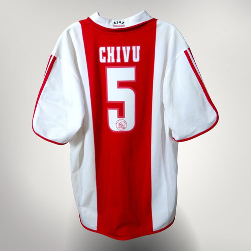 Vintage Ajax 2000-2001 Home football shirt with Chivu 5 print, size XXL | Nostalgic Football Shirts