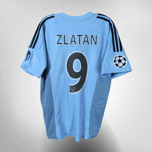Vintage Ajax 2002-2003 Away football shirt with Ibrahimović print, size L, product code 156570 | Nostalgic Football Shirts
