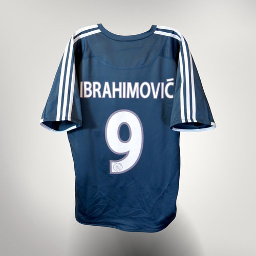 Vintage Ajax 2003-2004 Away football shirt with Ibrahimovic 9 print, size M, product code 021875 | Nostalgic Football Shirts