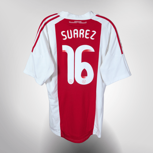 Vintage Ajax 2010-2011 Home football shirt with Suarez 10 print, size L, product code P95929 | Nostalgic Football Shirts