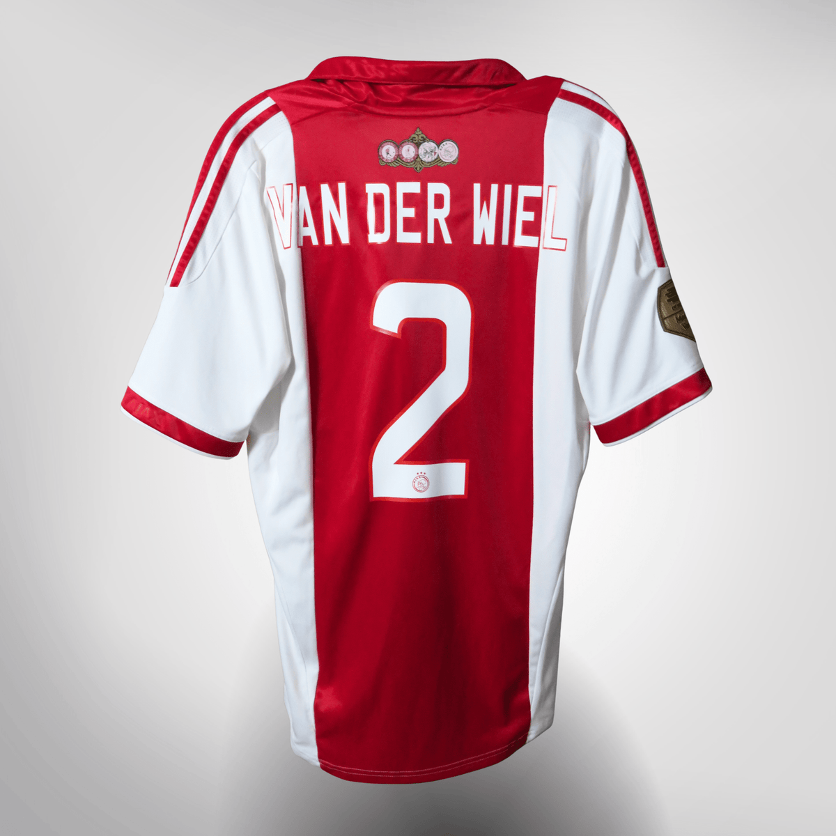 Vintage Ajax 2011-2012 Home football shirt with Van der Wiel 2 print, size L | Nostalgic Football Shirts