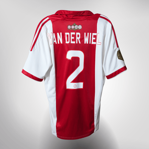 Vintage Ajax 2011-2012 Home football shirt with Van der Wiel 2 print, size L, product code V13898 | Nostalgic Football Shirts