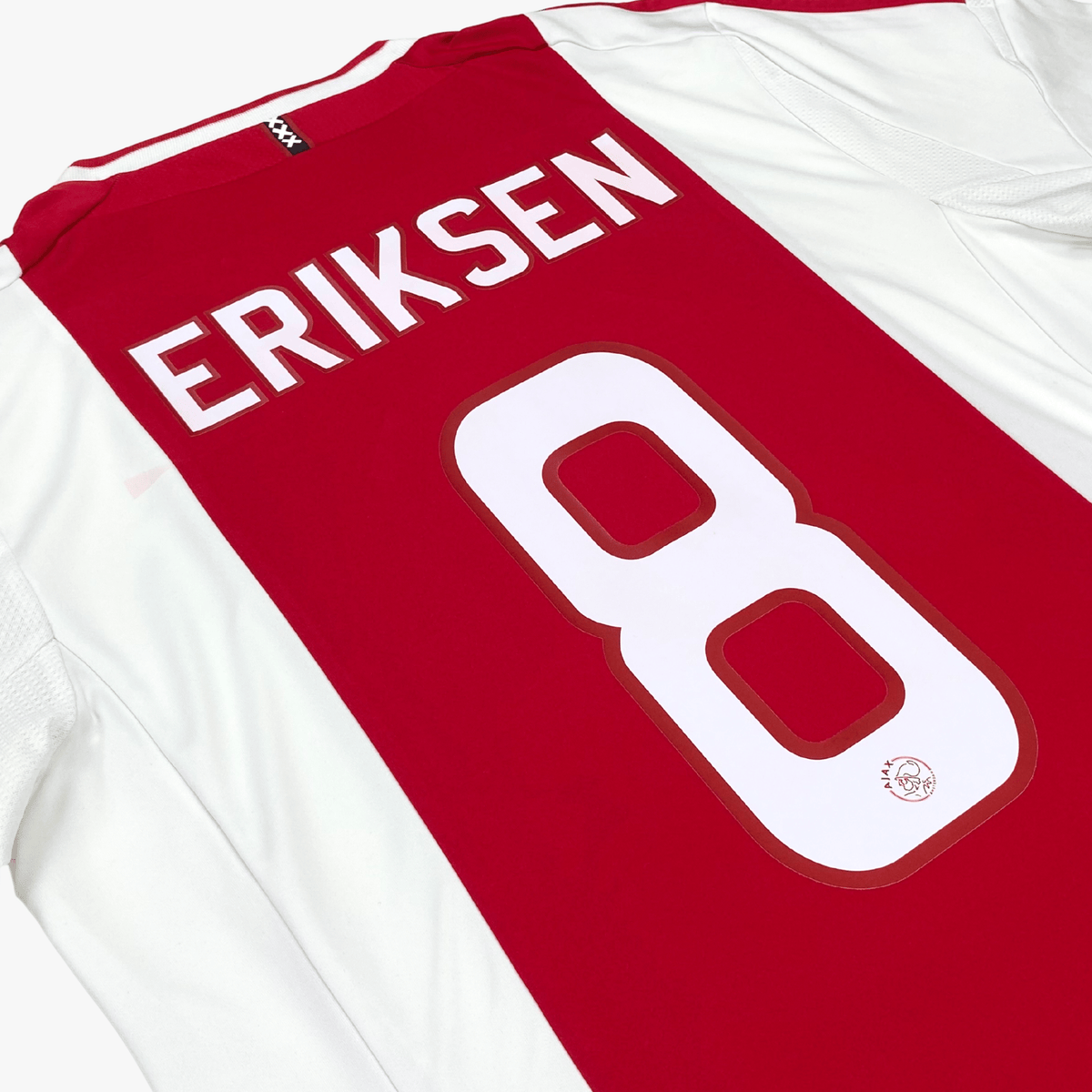 Retro Ajax 2012-2013 Home football jersey by Adidas, Eriksen 8, size M | Nostalgic Football Shirts