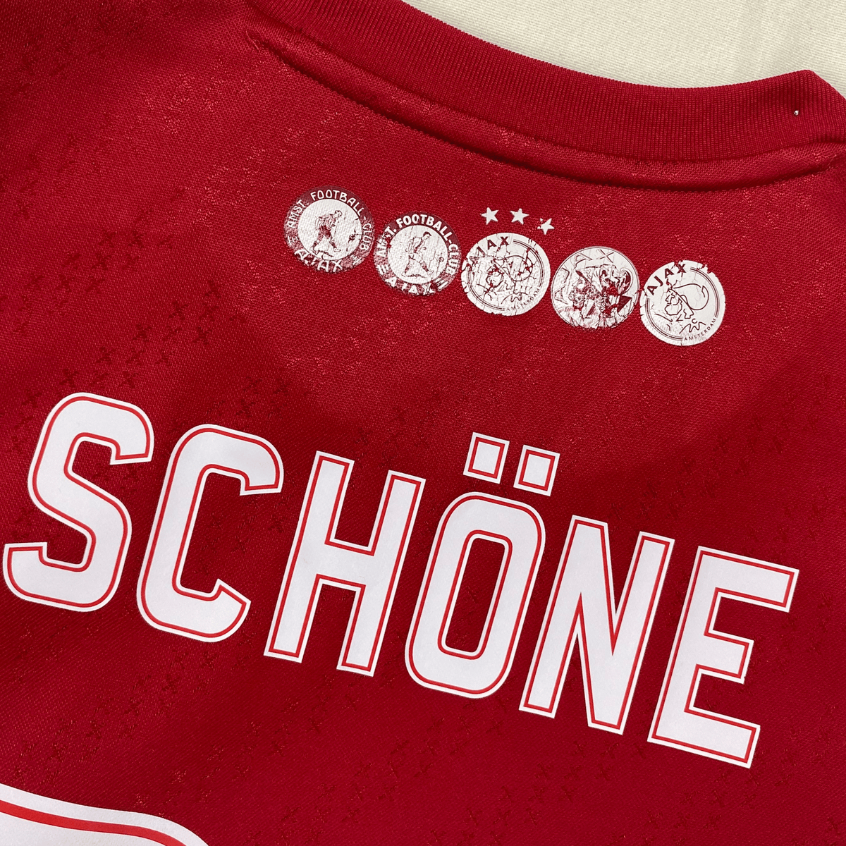 Retro Ajax 2013-2014 Home football jersey by Adidas, Schöne 20, size M | Nostalgic Football Shirts