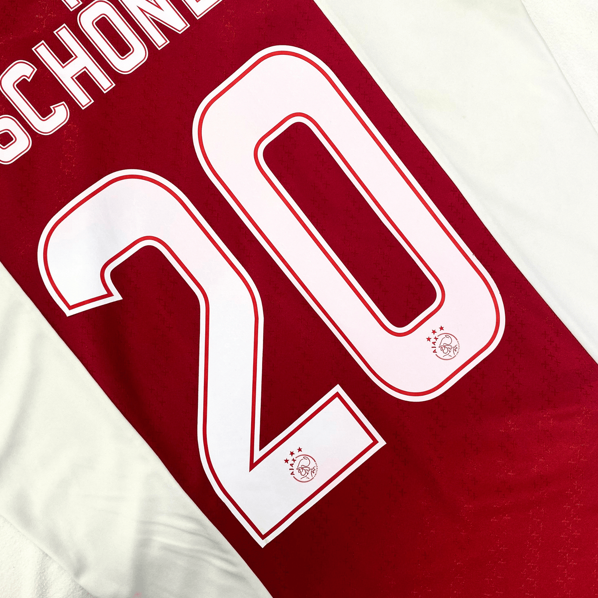 Retro Ajax 2013-2014 Home football jersey by Adidas, Schöne 20, size M | Nostalgic Football Shirts