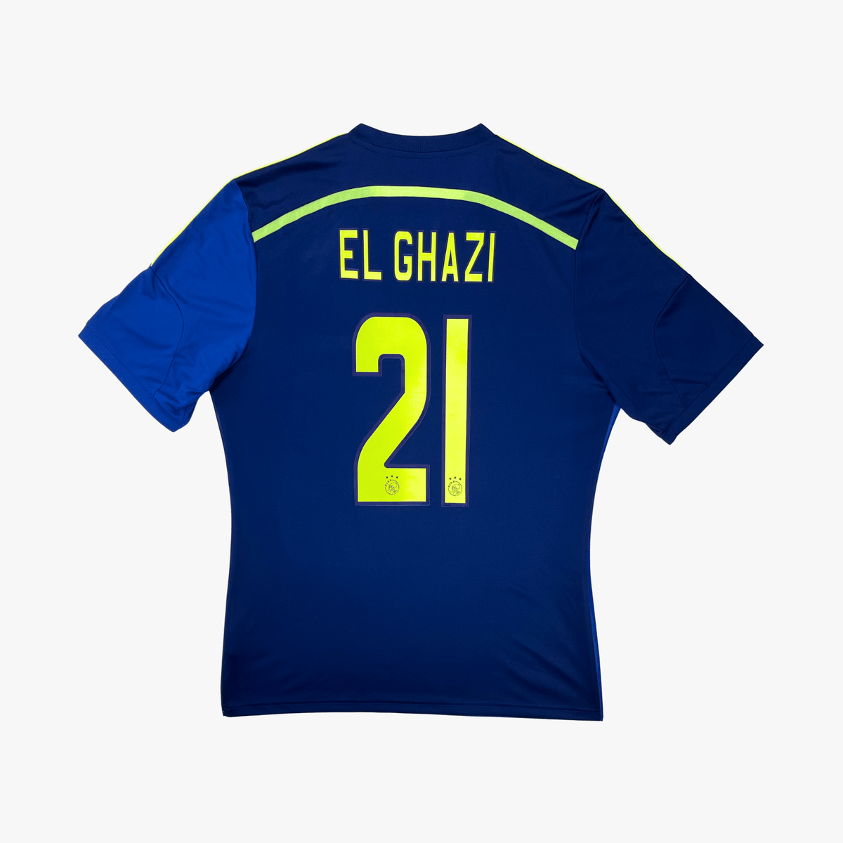 Vintage Ajax 2014-2015 Away football shirt with El Ghazi 21 print, size L | Nostalgic Football Shirts