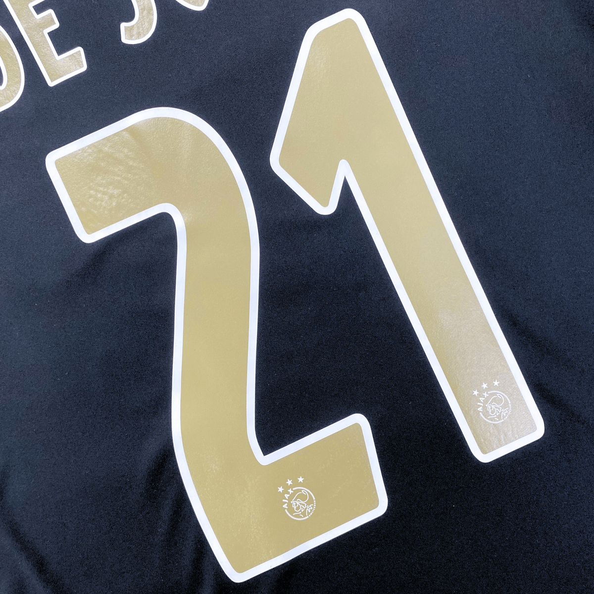 Original Ajax 2018-2019 Away football shirt, size M, De Jong 21 | Nostalgic Football Shirts