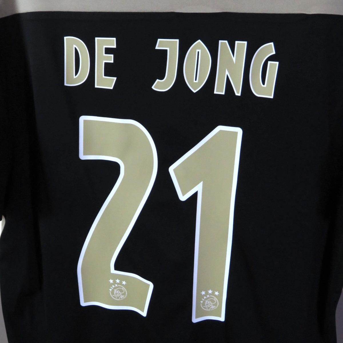 Original Ajax 2018-2019 Away full kit, size L, De Jong 21 | Nostalgic Football Shirts
