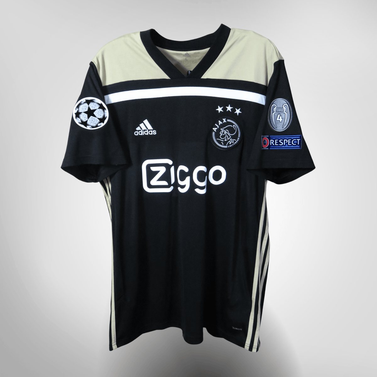 Authentic Adidas Ajax 2018-2019 Away shirt, De Jong 21 on the back, size L | Nostalgic Football Shirts