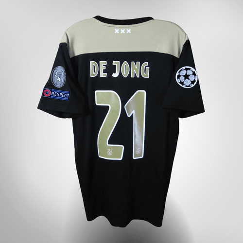 Vintage Ajax 2018-2019 Away football shirt with De Jong 21 print, size L, product code CF5468 | Nostalgic Football Shirts