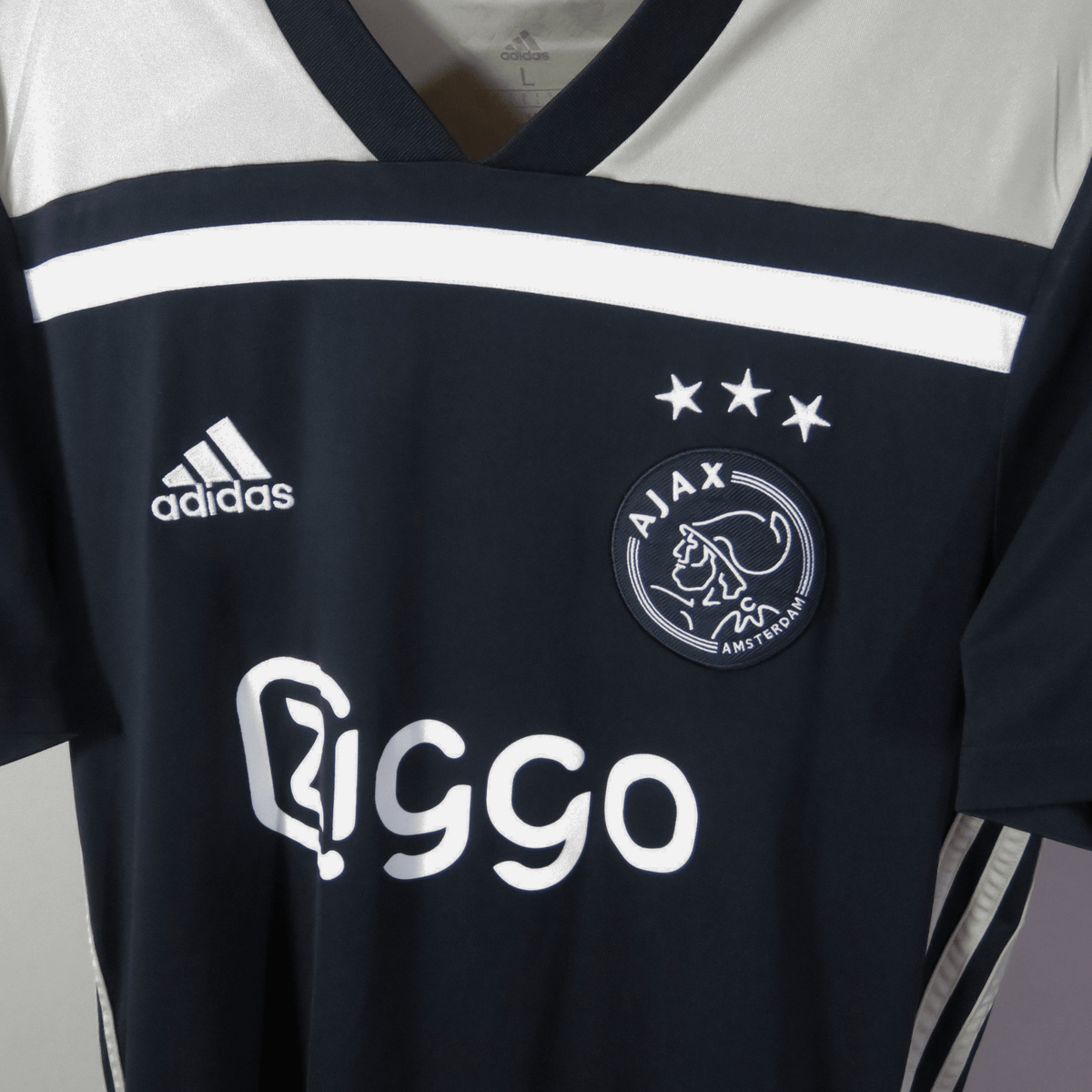 Original Ajax 2018-2019 Away football shirt, size L, Ziyech 22 | Nostalgic Football Shirts