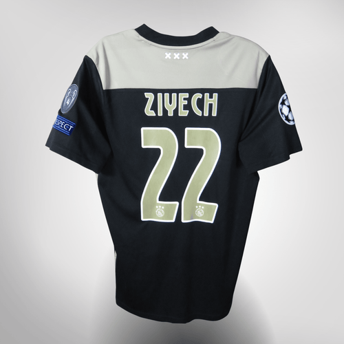 Vintage Ajax 2018-2019 Away football shirt with Ziyech 22 print, size L, product code CF5468 | Nostalgic Football Shirts