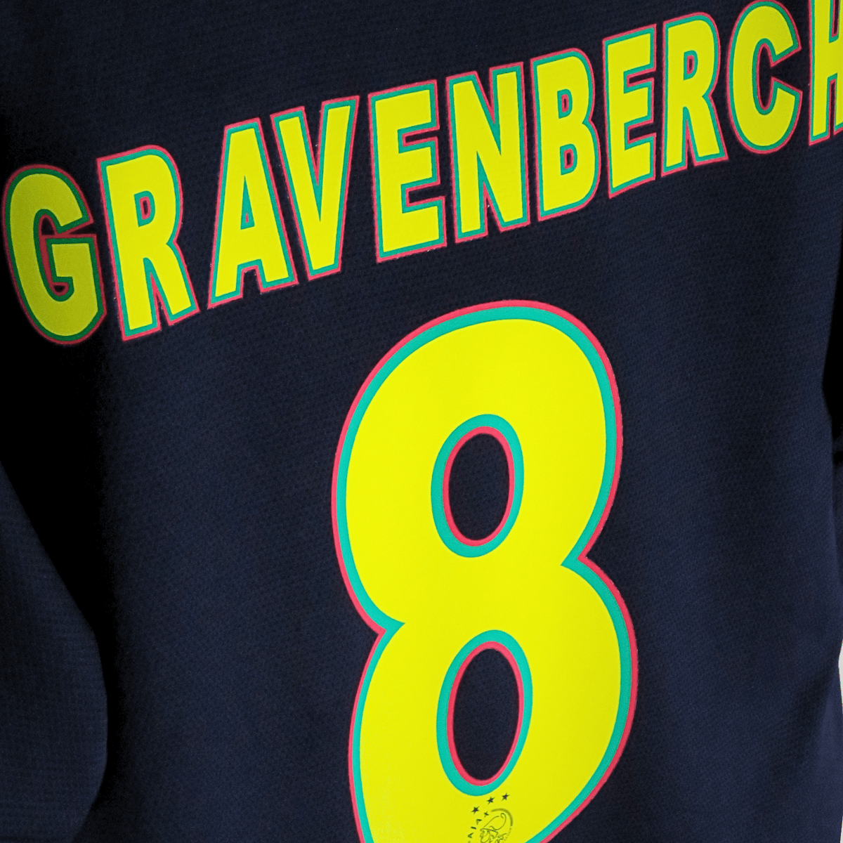 Retro Ajax 2021-2022 Third football jersey by Adidas, Gravenberch 8, size M | Nostalgic Football Shirts