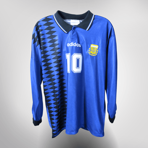 Authentic Adidas Argentina 1994-1997 Away shirt, Maradona 10 on the back, size L | Nostalgic Football Shirts
