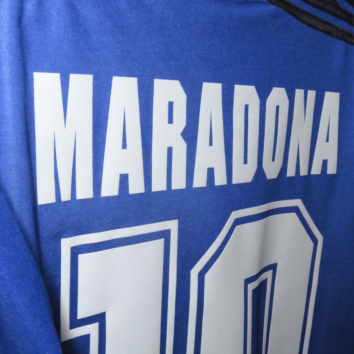 Vintage Argentina 1994-1997 Away football shirt with Maradona 10 print, size L | Nostalgic Football Shirts