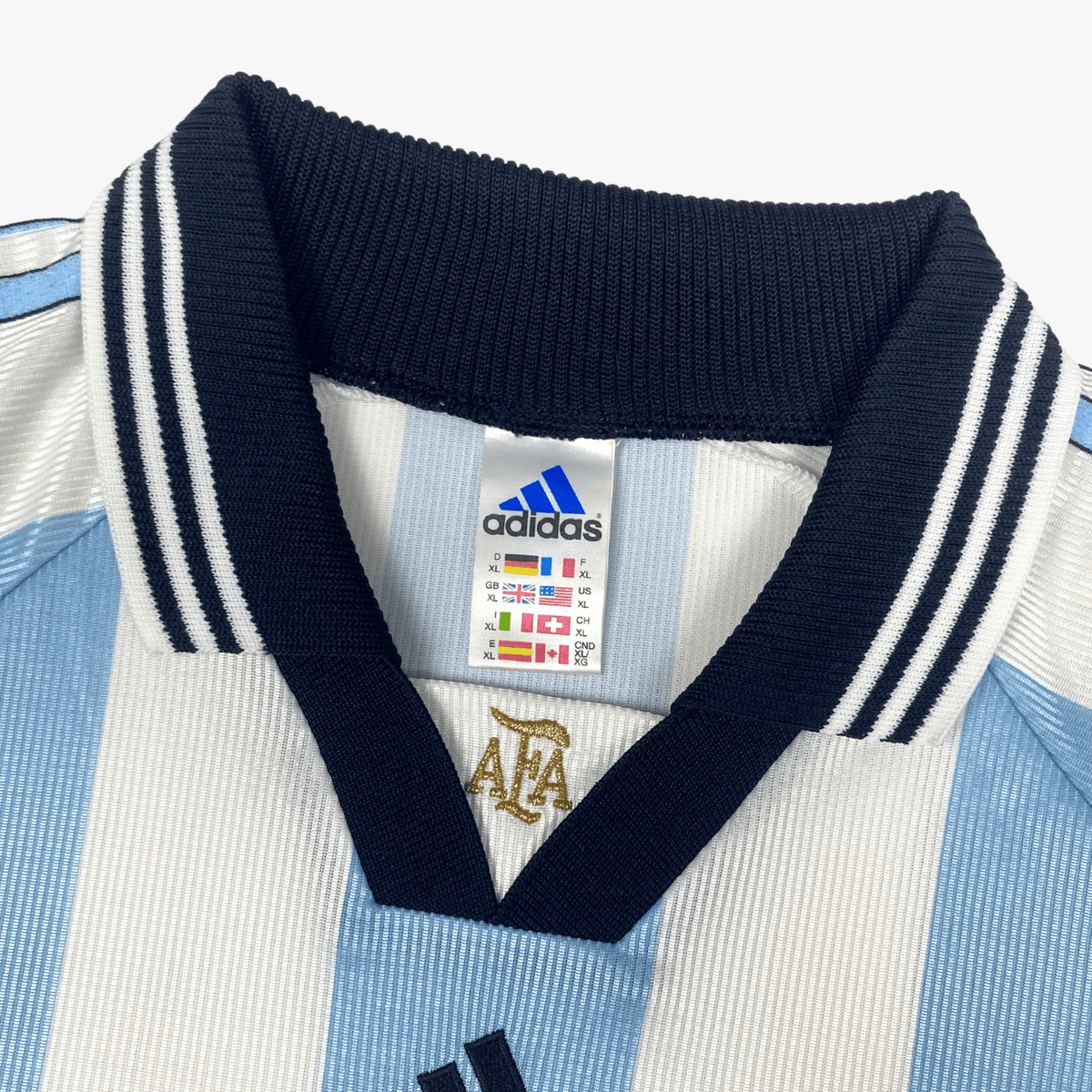 Retro Argentina 1998-1999 Home football jersey by Adidas, size XL | Nostalgic Football Shirts