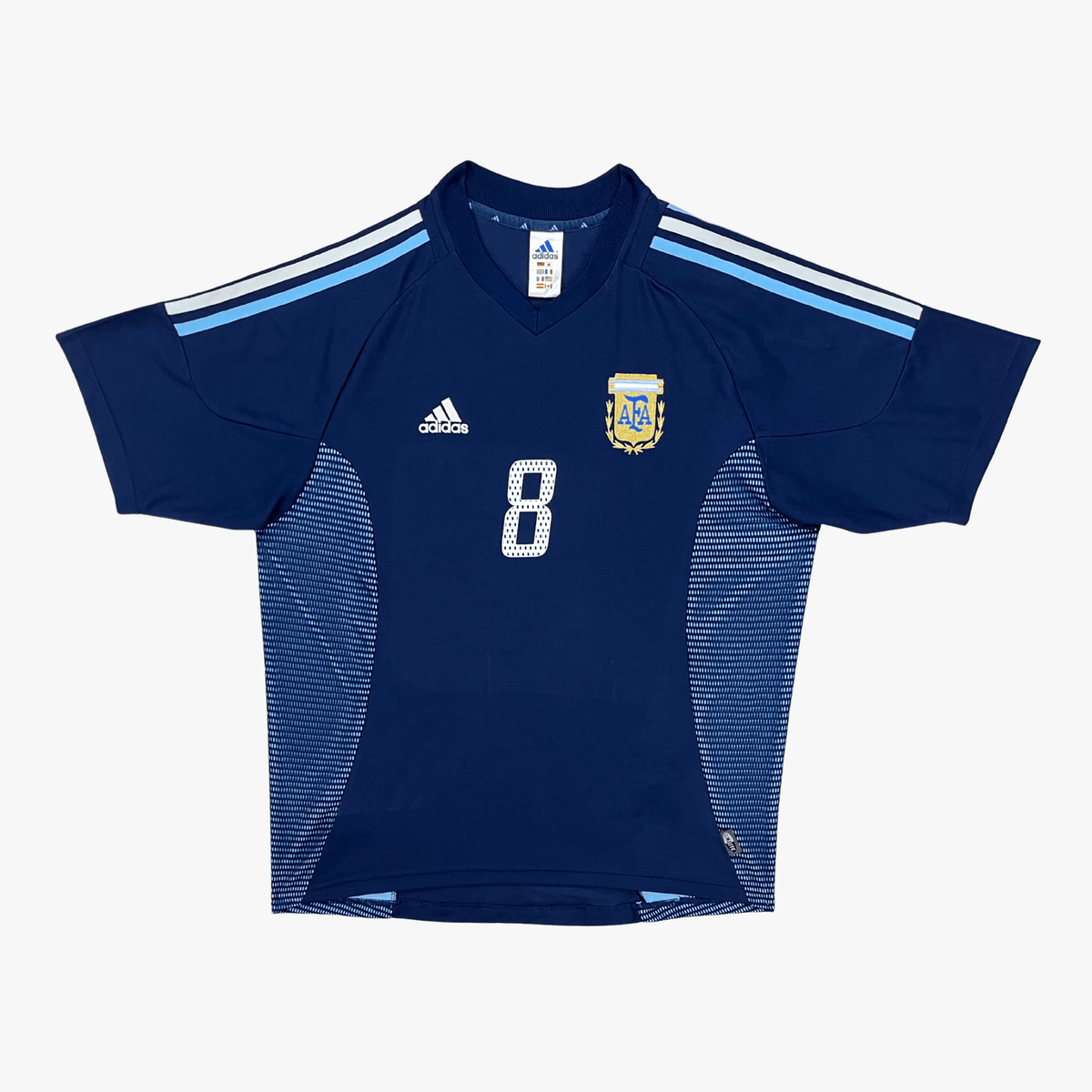 Authentic Adidas Argentina 2002-2004 Away shirt, Zanetti 8 on the back, size L | Nostalgic Football Shirts