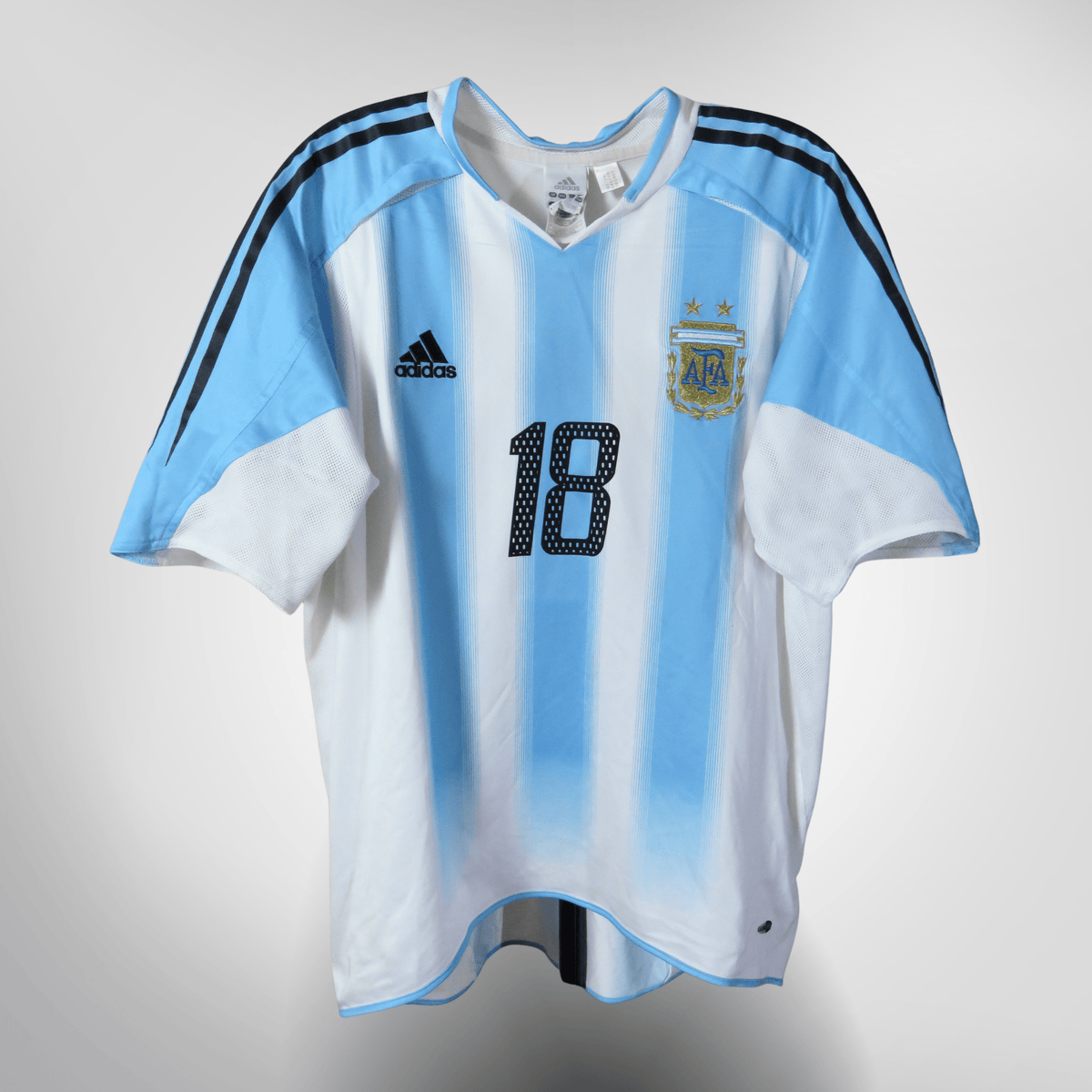 Authentic Adidas Argentina 2004-2005 Home shirt, Messi 18 on the back, size L | Nostalgic Football Shirts