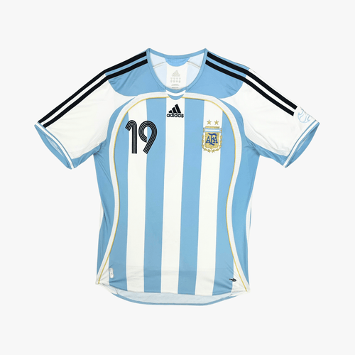 Authentic Adidas Argentina 2006-2007 Home shirt, Messi 19 on the back, size M, product code 739802 | Nostalgic Football Shirts