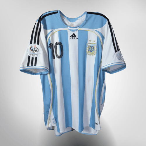 Authentic Adidas Argentina 2006-2007 Home shirt, Riquelme 10 on the back, size L, product code 739802 | Nostalgic Football Shirts