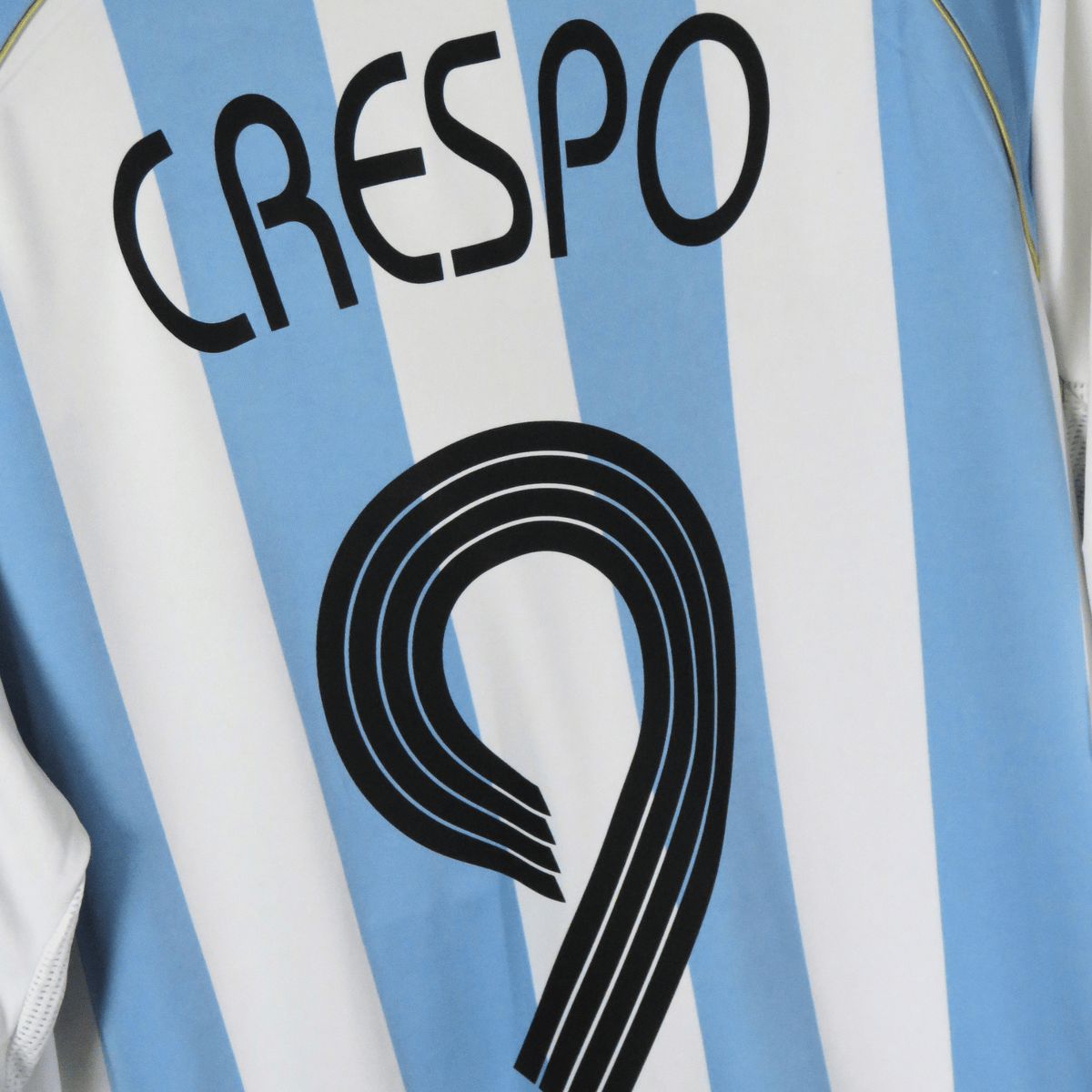 Retro Argentina 2006-2008 Home football jersey by Adidas, Crespo 9, size L, product code 838643 | Nostalgic Football Shirts