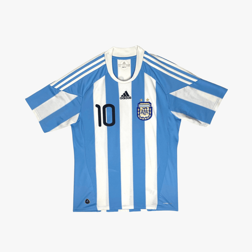 Authentic Adidas Argentina 2010-2011 Home shirt, Messi 10 on the back, size M, product code P47066 | Nostalgic Football Shirts