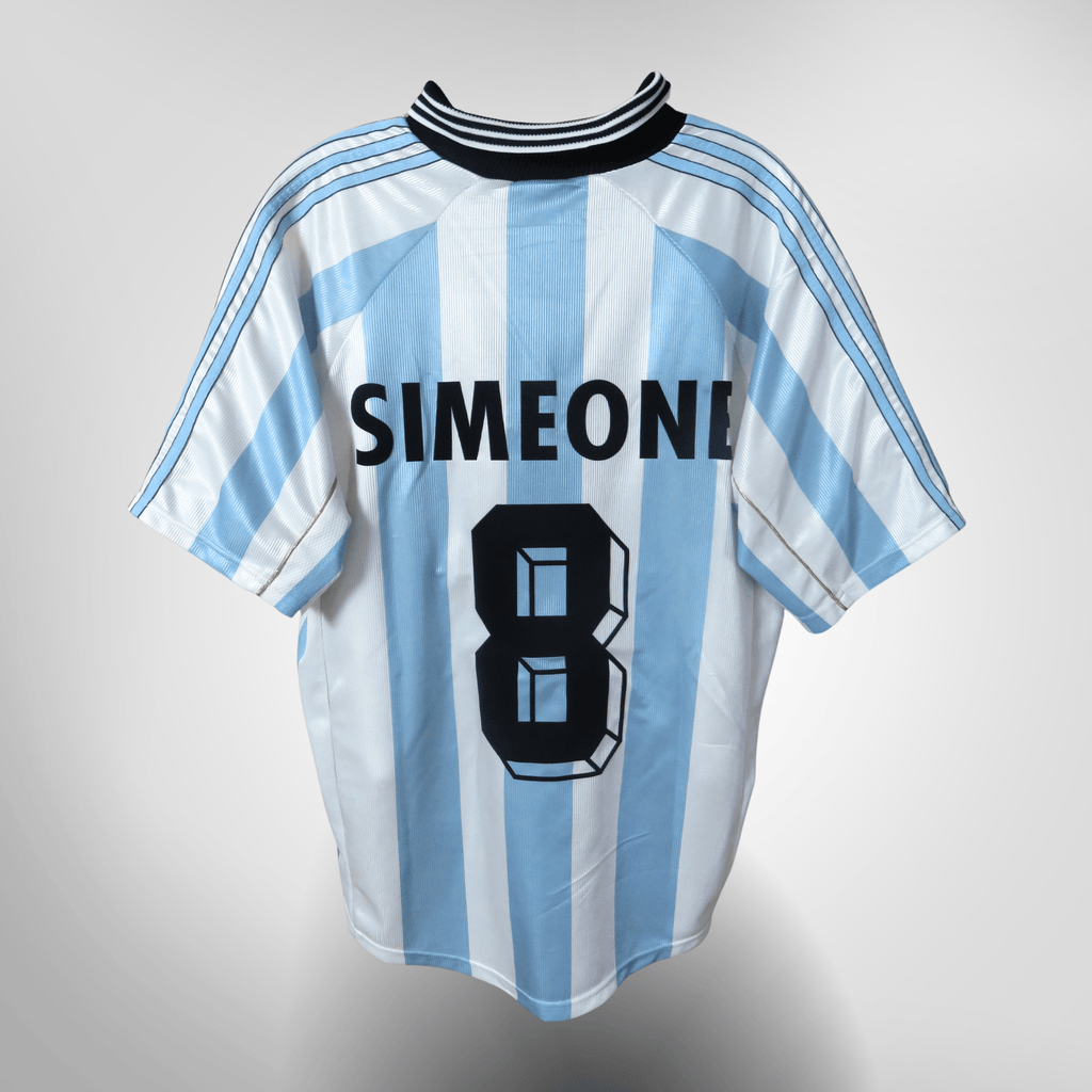 Argentina 1998-00 Home Simeone #8 Shirt L