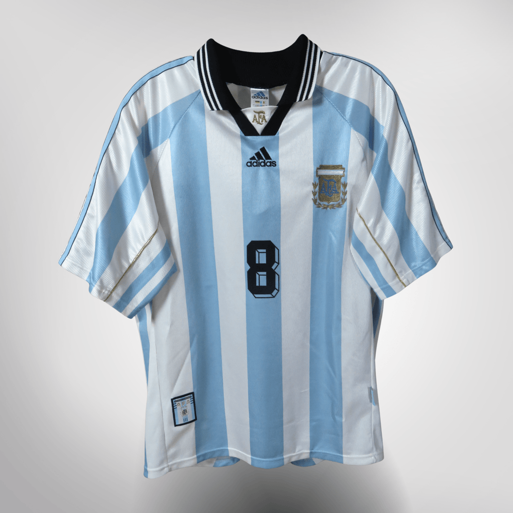 Argentina 1998-00 Home Simeone #8 Shirt L
