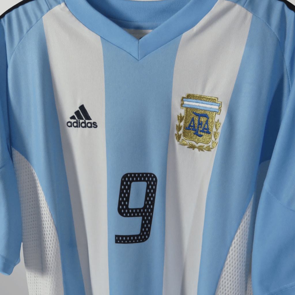 Argentina 2002-04 Home Batistuta #9 Shirt XL