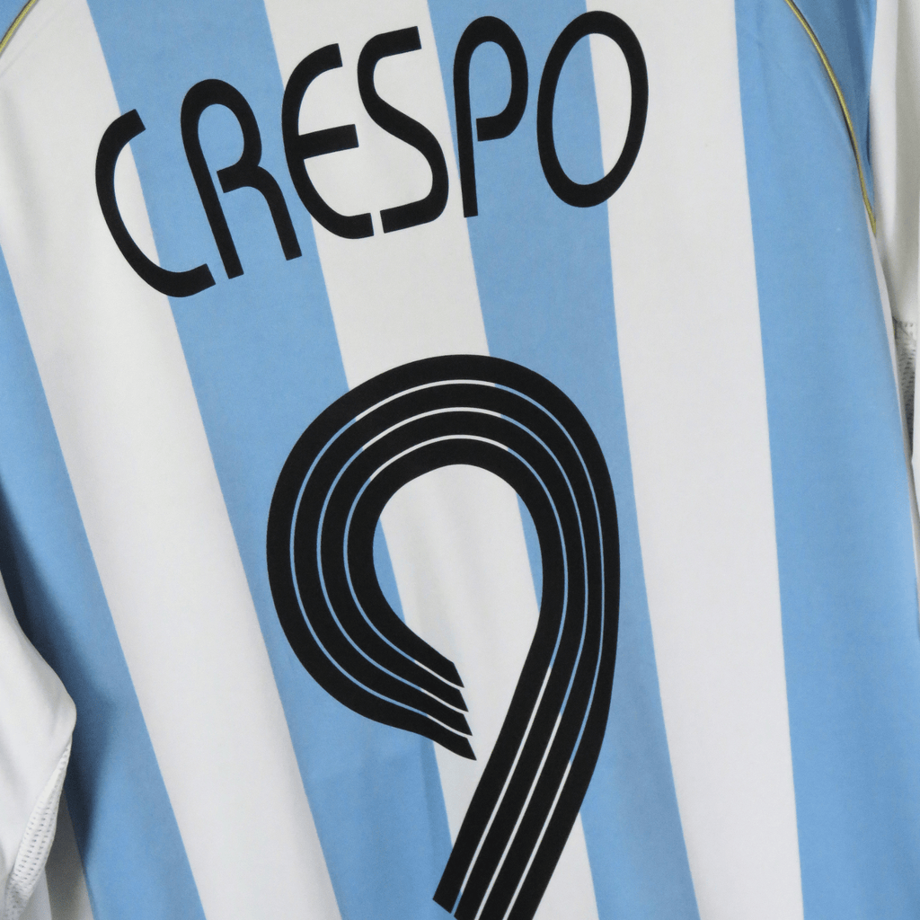 Argentina 2006-08 Home Crespo #9 Shirt L