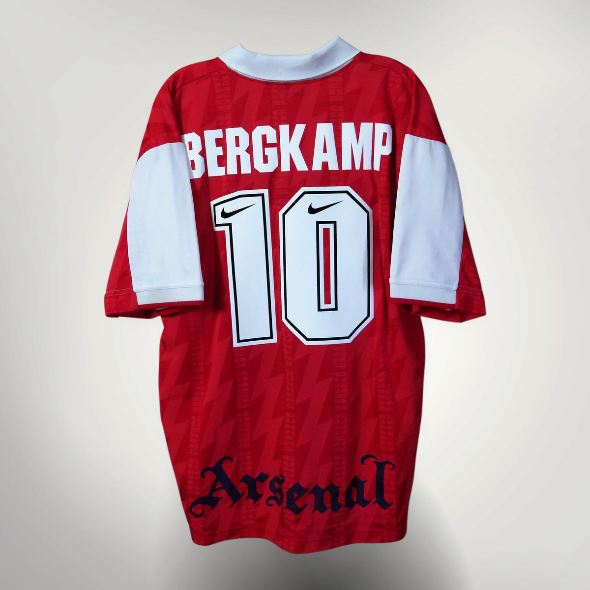Arsenal 1994-1996 Home shirt, Bergkamp 10, Nike, size XL | Nostalgic Football Shirts