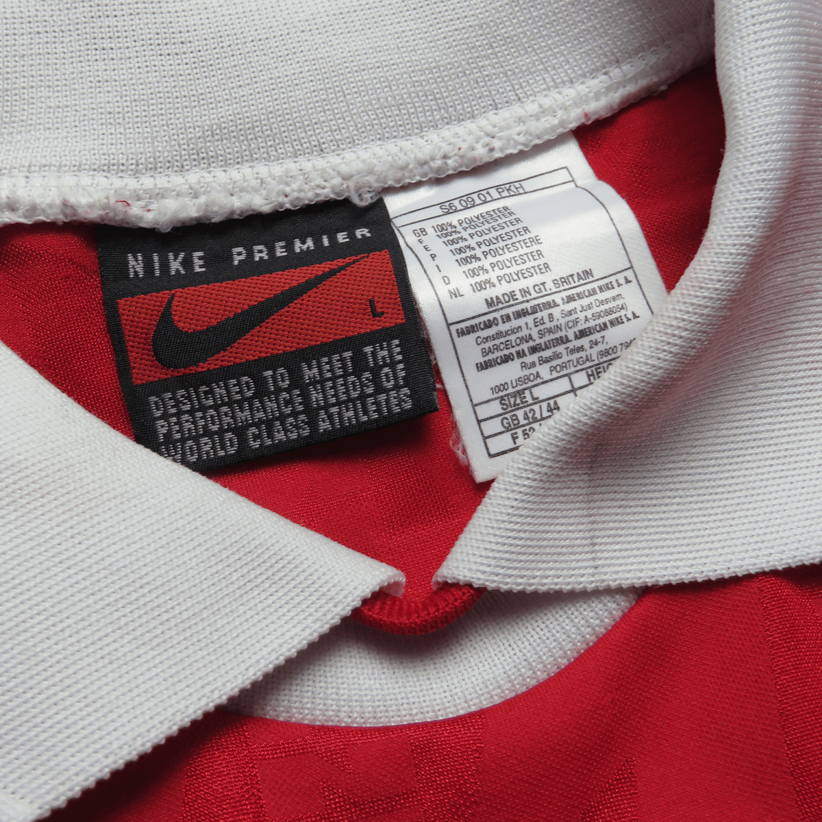 Vintage Arsenal 1994-1996 Home football shirt with Platt 7 print, size L | Nostalgic Football Shirts