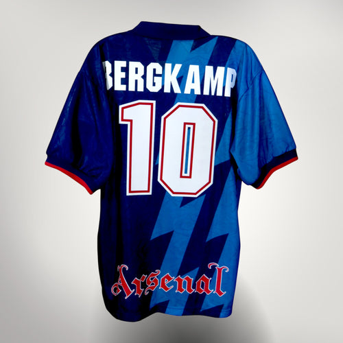 Vintage Arsenal 1995-1996 Away football shirt with Bergkamp 10 print, size L | Nostalgic Football Shirts