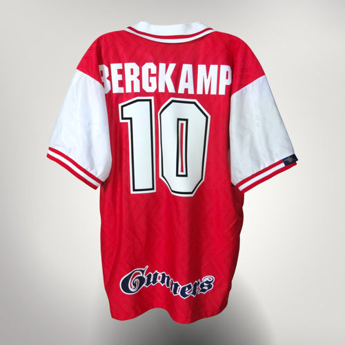 Vintage Arsenal 1996-1998 Home football shirt with Bergkamp 10 print, size XL | Nostalgic Football Shirts