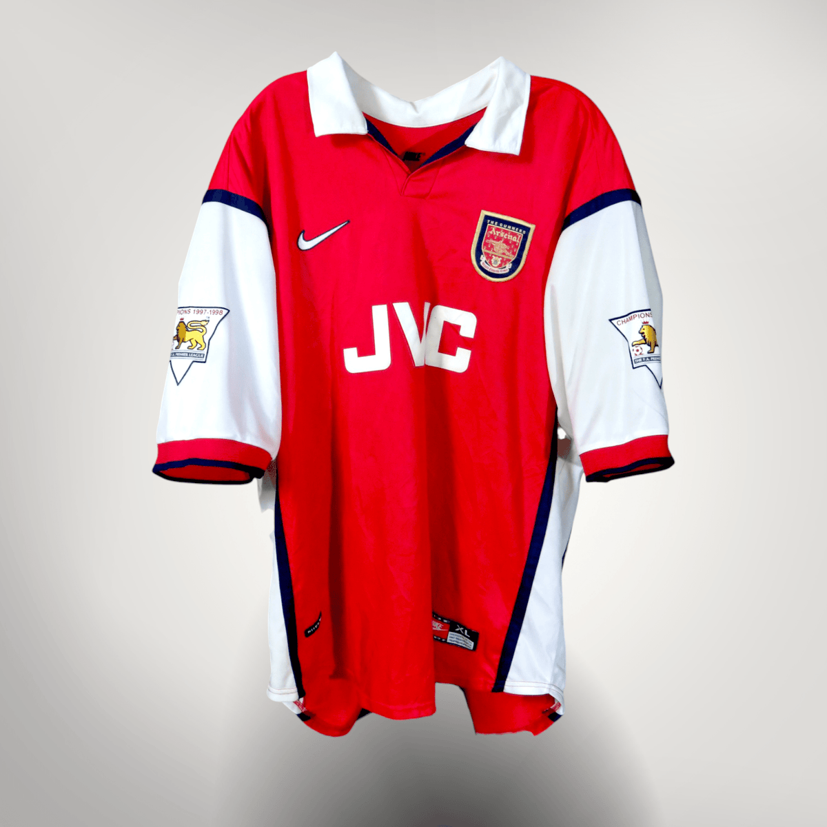 Authentic Nike Arsenal 1998-1999 Home shirt, Vieira 4 on the back, size XL | Nostalgic Football Shirts