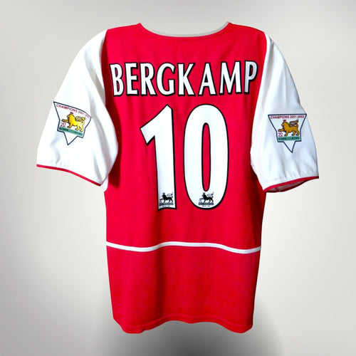 Vintage Arsenal 2002-2004 Home football shirt with Bergkamp 10 print, size S | Nostalgic Football Shirts