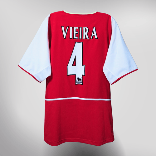 Vintage Arsenal 2002-2004 Home football shirt with Vieira 4 print, size XL, product code 184985 | Nostalgic Football Shirts