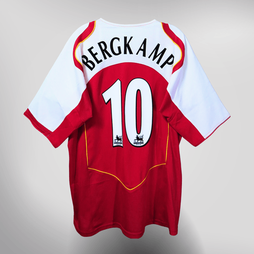 Vintage Arsenal 2004-2005 Home football shirt with Bergkamp 10 print, size XL, product code 118817 | Nostalgic Football Shirts