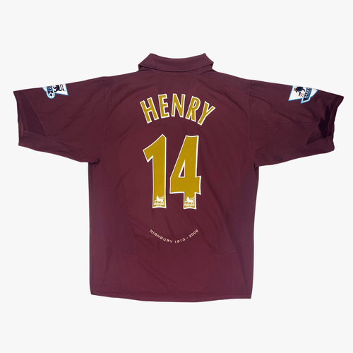 Vintage Arsenal 2005-2006 Home football shirt with Henry 14 print, size XL, product code 195578 | Nostalgic Football Shirts